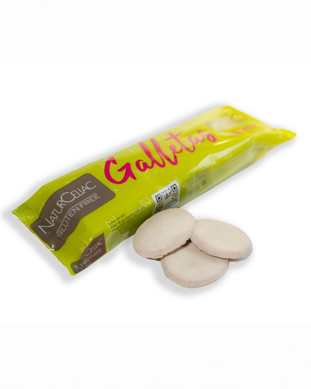 Galletas cubiertas de chocolate blanco (envase)